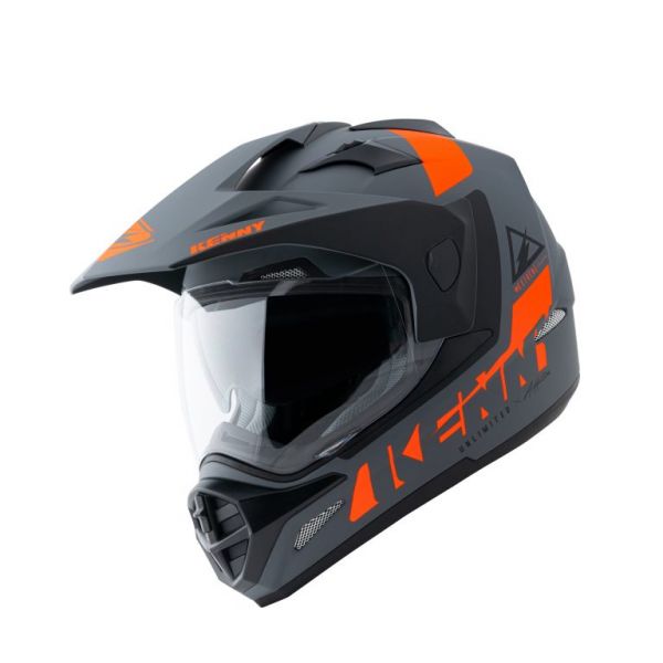 ATV Helmets Kenny Extreme Moto ATV Helmet Matt Grey Orange