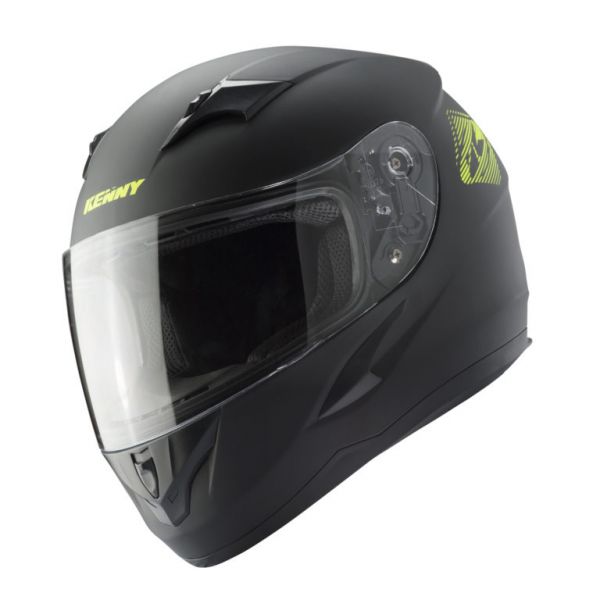  Kenny Targa Moto Full-Face Helmet Kids Black Neon Yellow