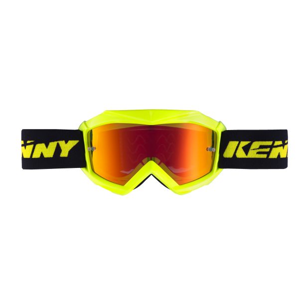 Ochelari MX-Enduro Copii Kenny Ochelari Copii Track Yellow Fluo Lentila Oglinda Portocali