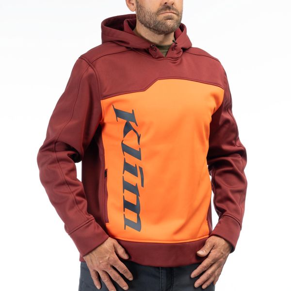 Casual jackets Klim Accelerator Pullover Hoodie Cabernet/Red Orange 24