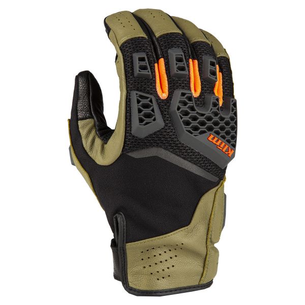  Klim Baja S4 Touring Gloves Sage/Strike Orange