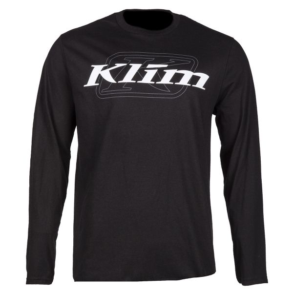 Casual T-shirts/Shirts Klim K Corp LS T Black/White Shirt