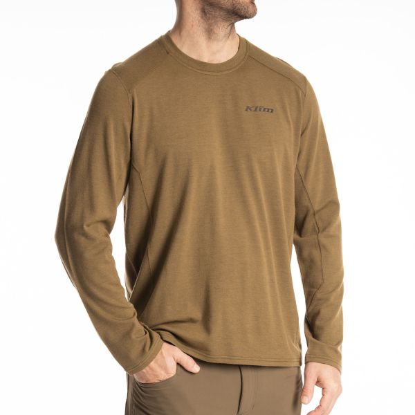 Tricouri/Camasi Casual Klim Bluza Mesa Falls Wool Long Sleeve Dark Olive 25