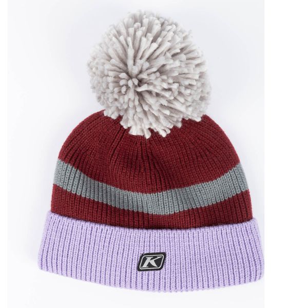 Beanies Klim Beanie Powder Pom Lavender Heist Cabernet 24