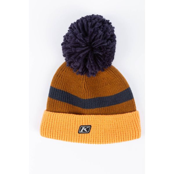 Beanies Klim Beanie Powder Pom Mock Orange Golden Brown 24