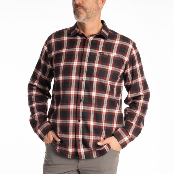 Tricouri/Camasi Casual Klim Camasa Alderson Midweight Cabernet/Black 25