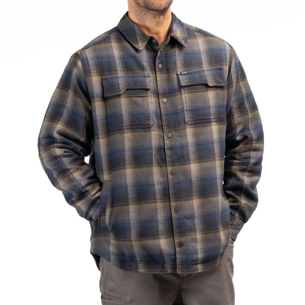 Casual T-shirts/Shirts Klim Bridger Fleece Lined Flannel Black Asphalt 24