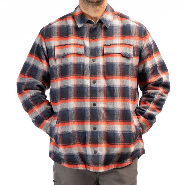 Casual T-shirts/Shirts Klim Bridger Fleece Lined Flannel Fiery Red Imperial Blue 24