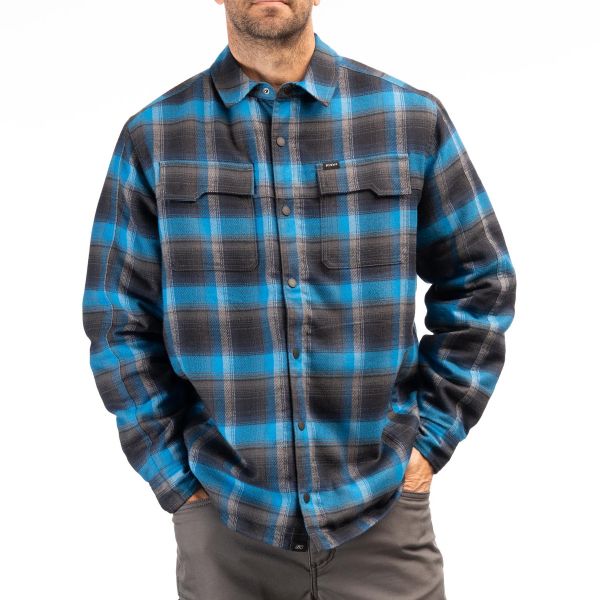 Casual T-shirts/Shirts Klim Bridger Fleece Lined Flannel Imperial Blue Dress Blues 24