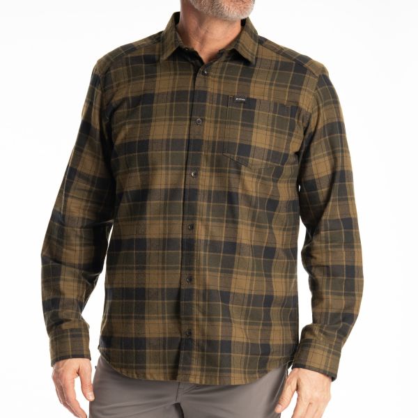 Tricouri/Camasi Casual Klim Camasa Cottonwood Midweight Dark Olive/Black 25
