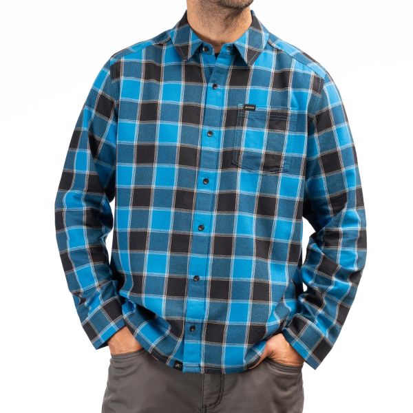 Casual T-shirts/Shirts Klim Cottonwood Midweight Flannel Imperial Blue Black 24