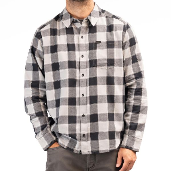 Casual T-shirts/Shirts Klim Cottonwood Midweight Flannel Monument Black 24