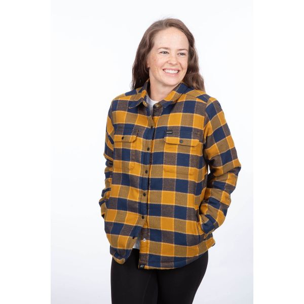 Casual T-shirts/Shirts Klim Clouds Rest Lady Fleece Lined Flannel Golden Brown Dress Blues 24