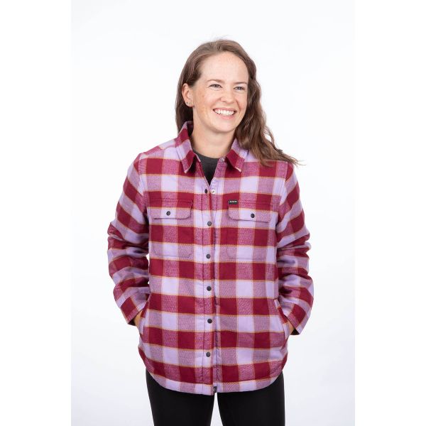 Casual T-shirts/Shirts Klim Clouds Rest Lady Fleece Lined Flannel Lavender Heist Cabernet 24