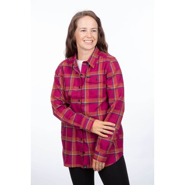 Casual T-shirts/Shirts Klim Kinsey Midweight Lady Flannel Raspberry Radiance Golden Brown 24
