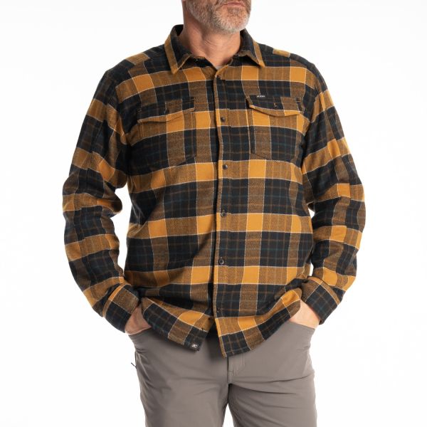 Tricouri/Camasi Casual Klim Camasa Owen Heavyweight Golden Brown/Black 25