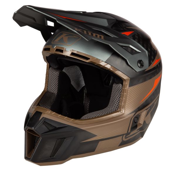 Helmets MX-Enduro Klim F3 Carbon Pro Off-Road Helmet ECE Striker Potter's Clay