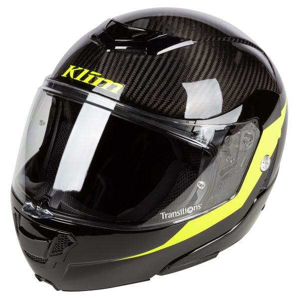 Flip up helmets Klim TK1200 Moto Helmet ECE/DOT SM Architek Vivid Karbon