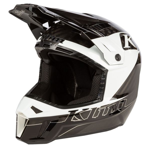  Klim Snowmobil Carbon Helmet F3 ECE Draft White