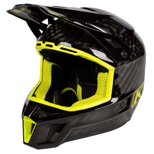 Casti Snowmobil Klim Casca Moto Enduro Klim F3 Carbon Helmet ECE Hi-Vis