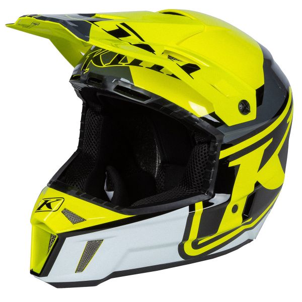 Casti Cross-Enduro Klim Casca Snowmobil F3 ECE Disarray Hi-Vis