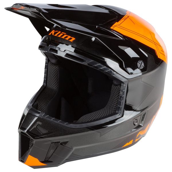  Klim Snowmobil Helmet F3 ECE Verge Strike Orange