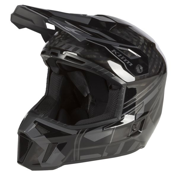 Helmets MX-Enduro Klim F3 Carbon Pro Snowmobil Helmet ECE Ascent Black/Asphalt