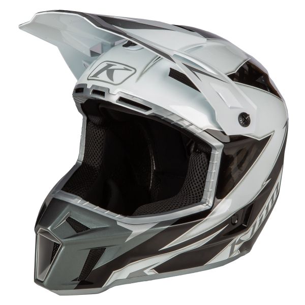 Helmets Klim F3 Snowmobil Helmet ECE Carbon Lightning White