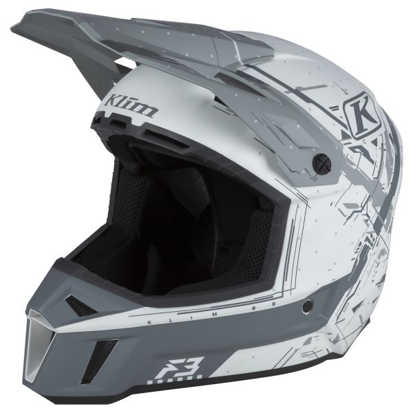  Klim F3 Snowmobil Helmet ECE Recoil White