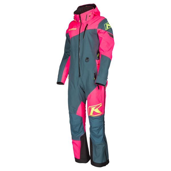 Women's Monosuits Klim Non-Insulated Shreda Lady One-Piece Petrol/Knockout Pink  