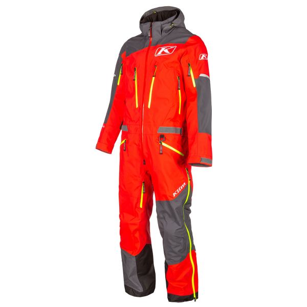 Monosuits Snowmobiles Klim Monosuit Non-Insulated Lochsa One-Piece High Risk Red Asphalt 2021