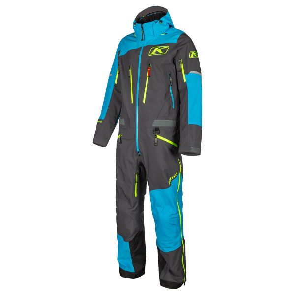 Combinezoane Snow Klim Combinezon Non-Insulated Lochsa One-Piece Vivid Blue Asphalt 2021