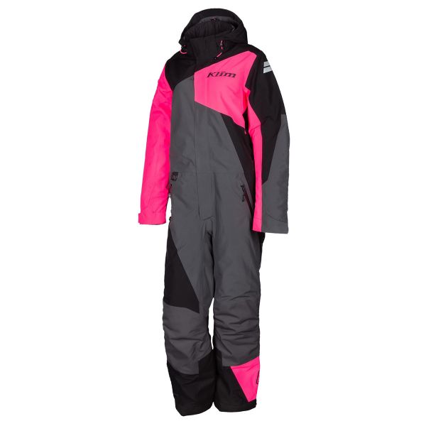  Klim Insulated Snowmobil Monosuit Women Vailslide One-Piece Short Knockout Pink-Black