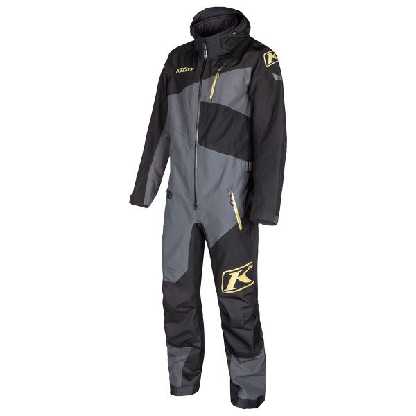 Monosuits Snowmobiles Klim Non-Insulated Snowmobil Monosuit Ripsa One-Piece Black-Metallic Gold