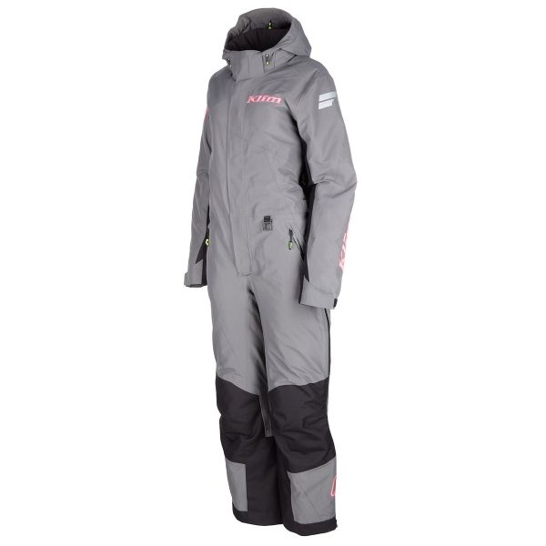 Women's Monosuits Klim Snow Monosuit Womens Non-Insulated Vailslide Gray/Knockout Pink 24