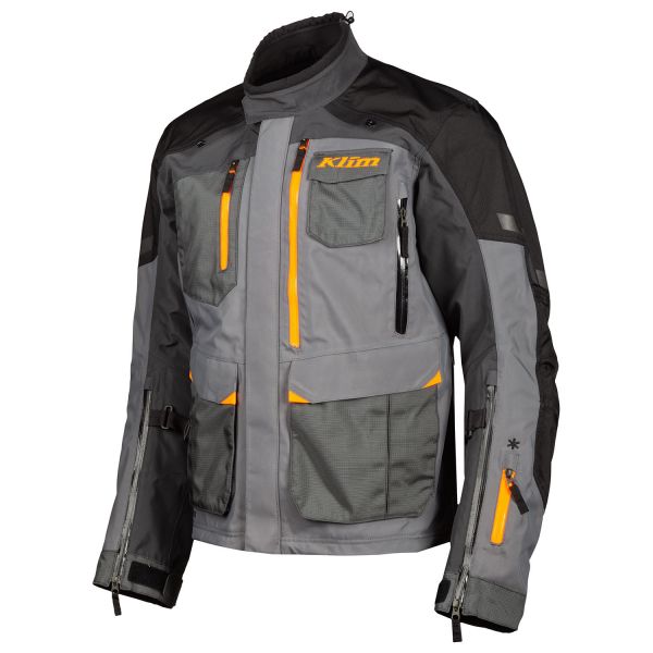 Geci Moto Textil Klim Geaca Moto Textil Textil Touring Carlsbad Asphalt/Strike Orange