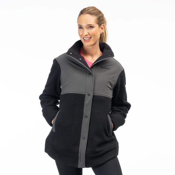 Casual jackets Klim High Pile Mountain Fleece Jacket Black/Asphalt 24