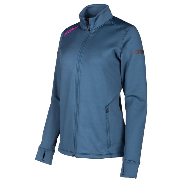 Functional Underwear Klim Women Mid Layer Snowmobil Sundance Jacket Petrol/Knockout Pink