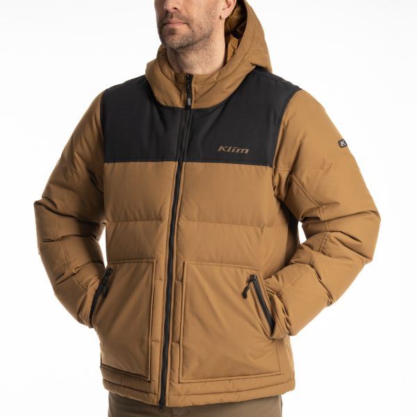 Geci/Hanorace Casual Klim Geaca Sawtooth Down Hooded Breen/Black 25
