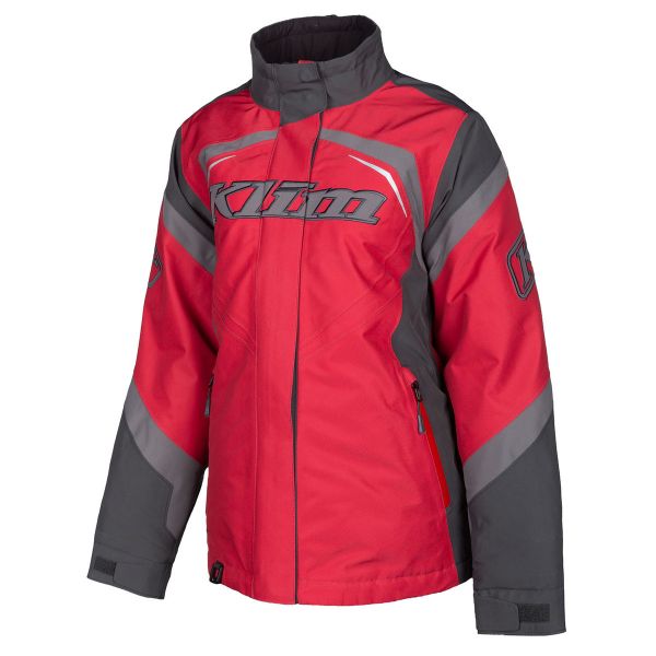  Klim Women Snowmobil Insulated Jacket Spark Asphalt-Chili Pepper