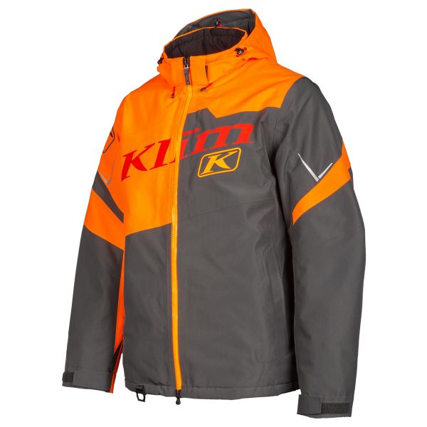  Klim Snowmobil Insulated Jacket Instinct Strike Orange-Asphalt