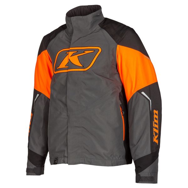 Jackets Klim Snowmobil Insulated Jacket Klimate Asphalt-Strike Orange
