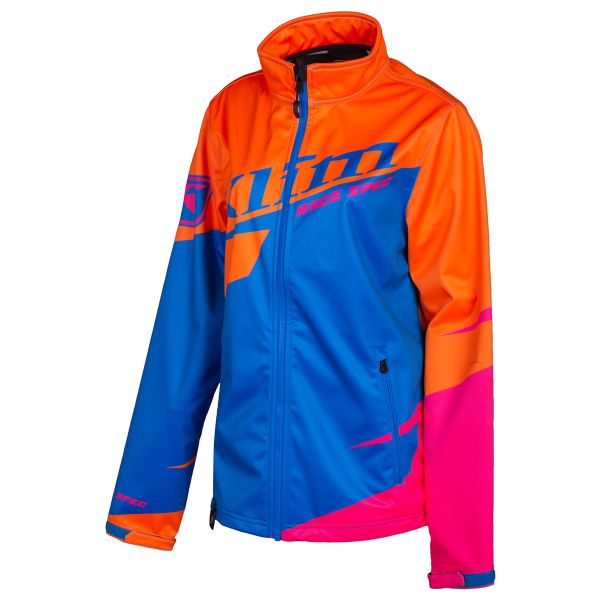  Klim Snowmobil Non-Insulated Jacket Race Spec Youth Electric Blue Lemonade/Knockout Pink