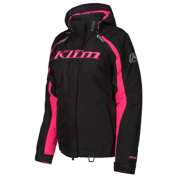  Klim Women Insulated Flare Jacket Black/Knockout Pink