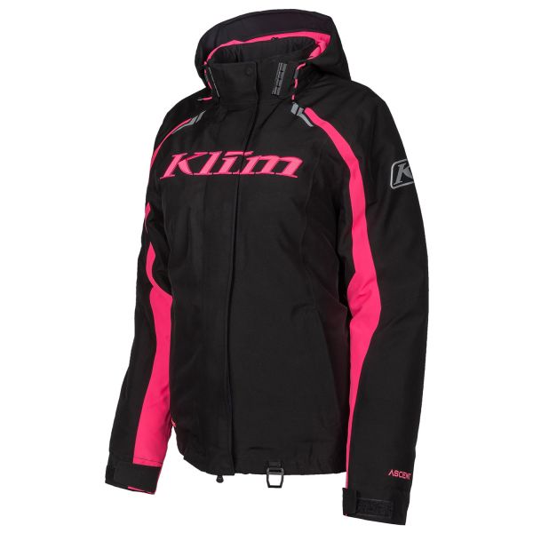 Women's Jackets Klim Women Insulated Flare Jacket Black/Knockout Pink