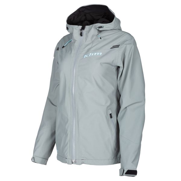  Klim Women Non-Insulated Snowmobil Eclipse Jacket Monument Gray/Crystal Blue