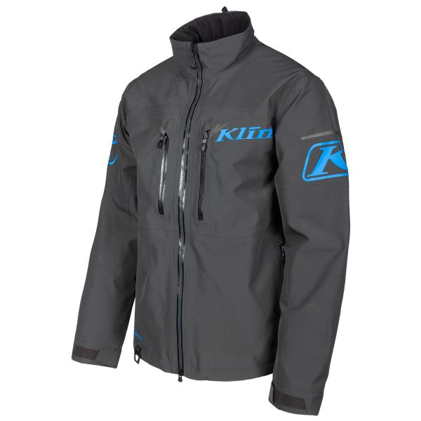 Geci Snowmobil Klim Geaca Snowmobil Non-Insulated Tomahawk Asphalt/Electric Blue Lemonade