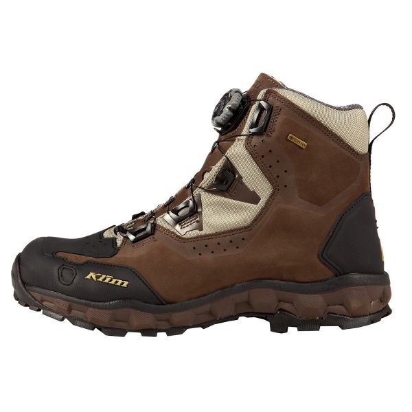 Short boots Klim Leather Moto Boots Outlander GTX Chocolate Brown