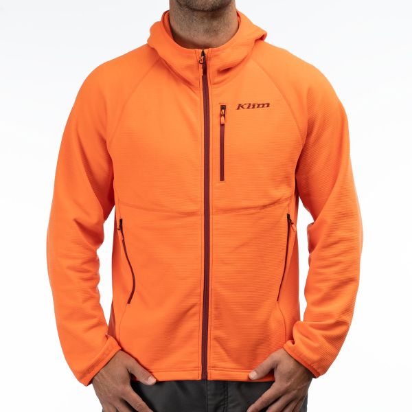 Casual jackets Klim Highline Hoodie Red Orange/Cabernet 24