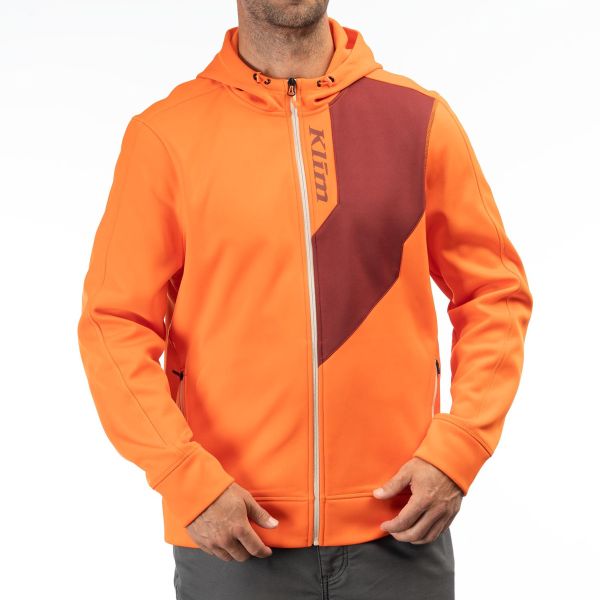 Casual jackets Klim The Hill Climber Hoodie Red Orange/Cabernet 24